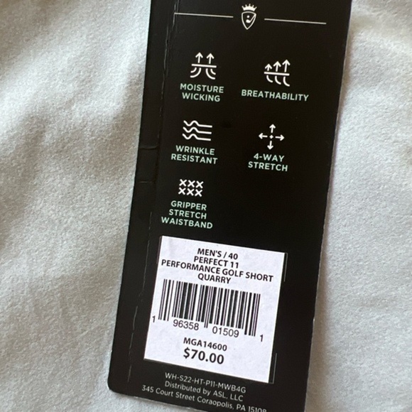 WALTER‎ HAGEN PERFECT 11 COLLECTION GOLF SHORTS Men's Size 40 X -11" BLUE (J) - Picture 2 of 6